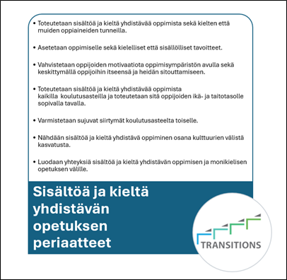 Sisältöä ja kieltä yhdistävän opetuksen periaatteet